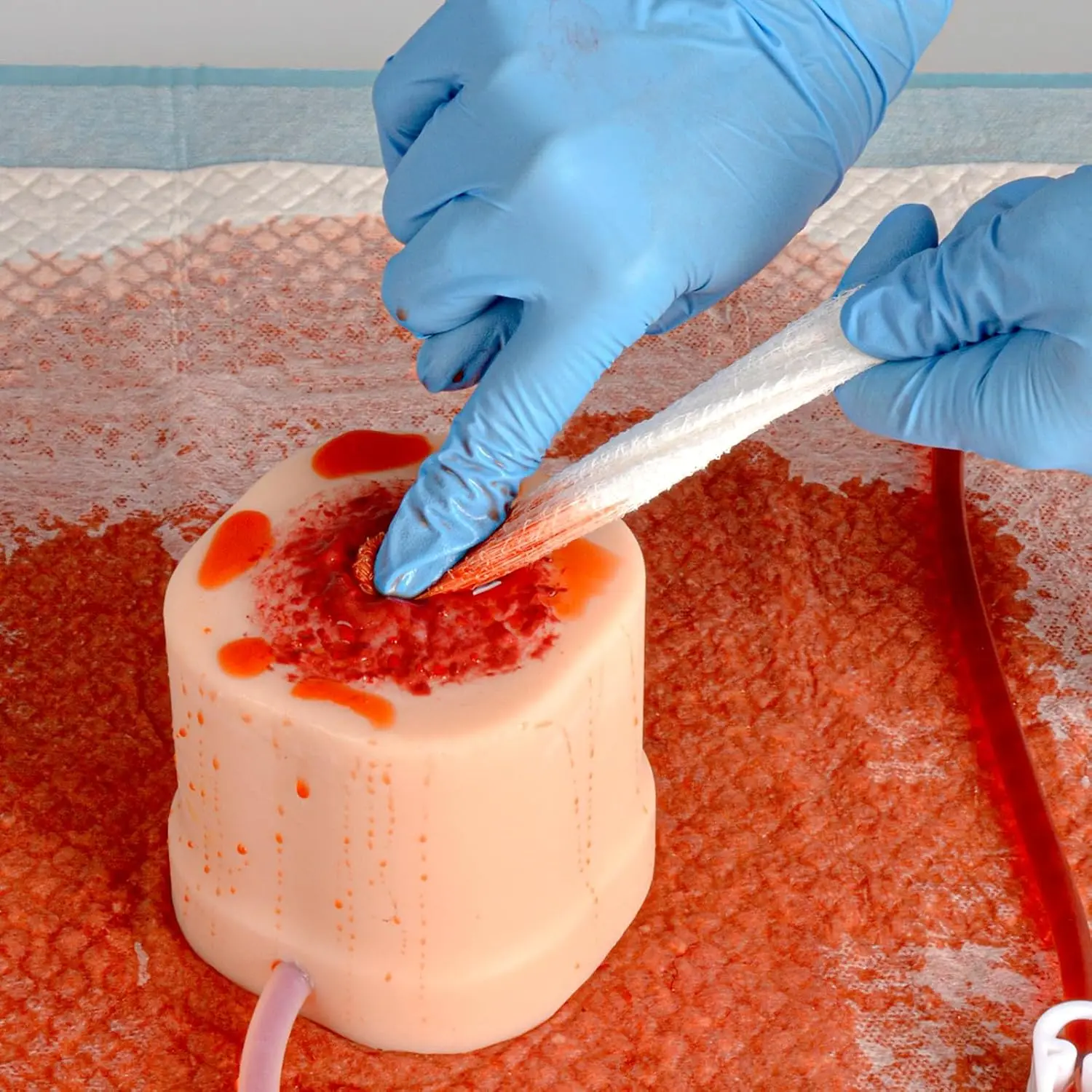 Ultrassist Gunshot Wound Packing Trainer Model Kit Bleed Control Hemostasis Practice  for Medical Education Training Use Only view 5