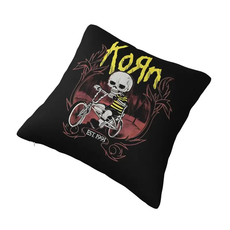 Korns RapMetal Juste de coussin personnalisée, taie d'oreiller moderne, groupe doux, musique Hard Rock Roll