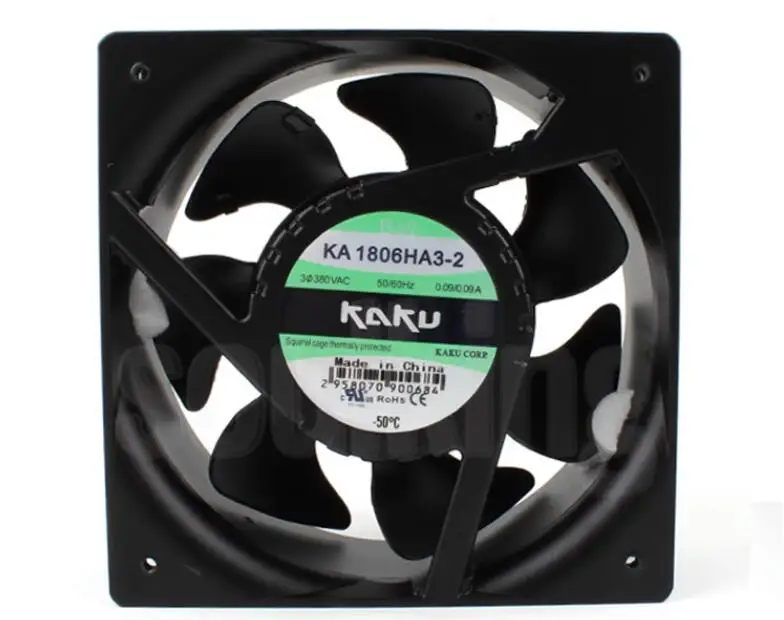 

KAKU KA1806HA3-2 KA 1806HA3-2 AC 380V 0.09A 180X180X65mm Server Cooling Fan