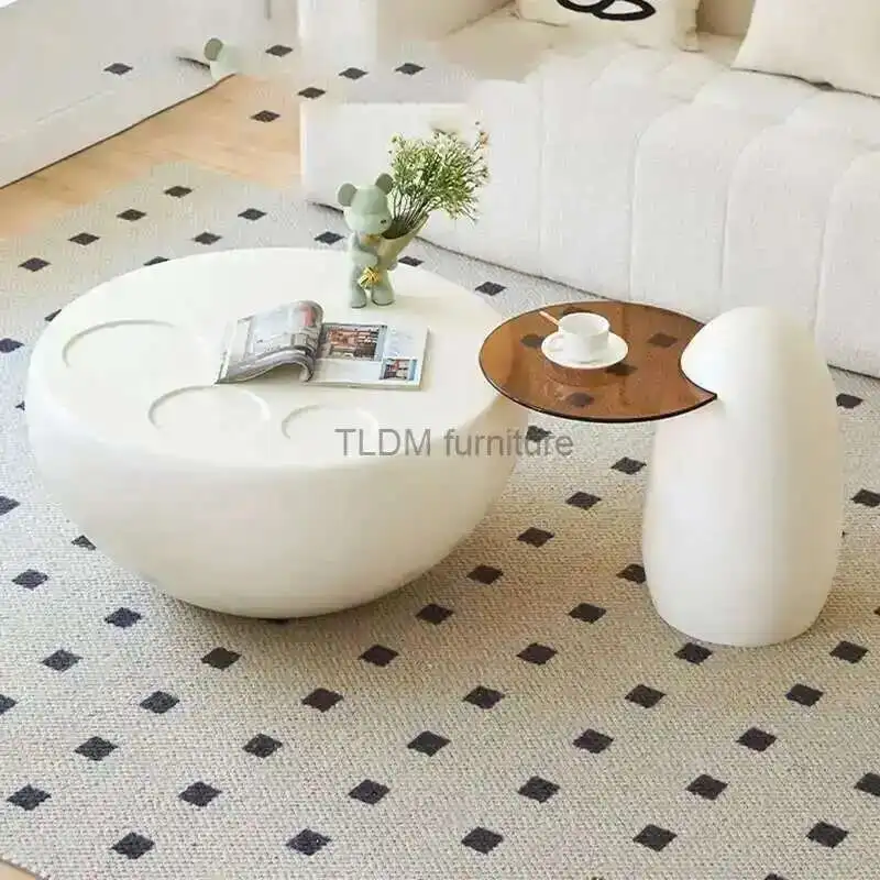 

Уникальные современные журнальные столики, минималистичные роскошные гламурные круглые журнальные столики, белая гостиная Tavolino Da Salotto, мебель для дома