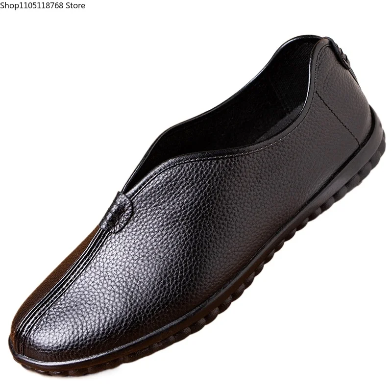 

PU Leather Tai Chi Shoes Non-Slip Bottom Kung Fu Shoes Low Top Martial Arts Training Shoes Taekwondo Sneakers