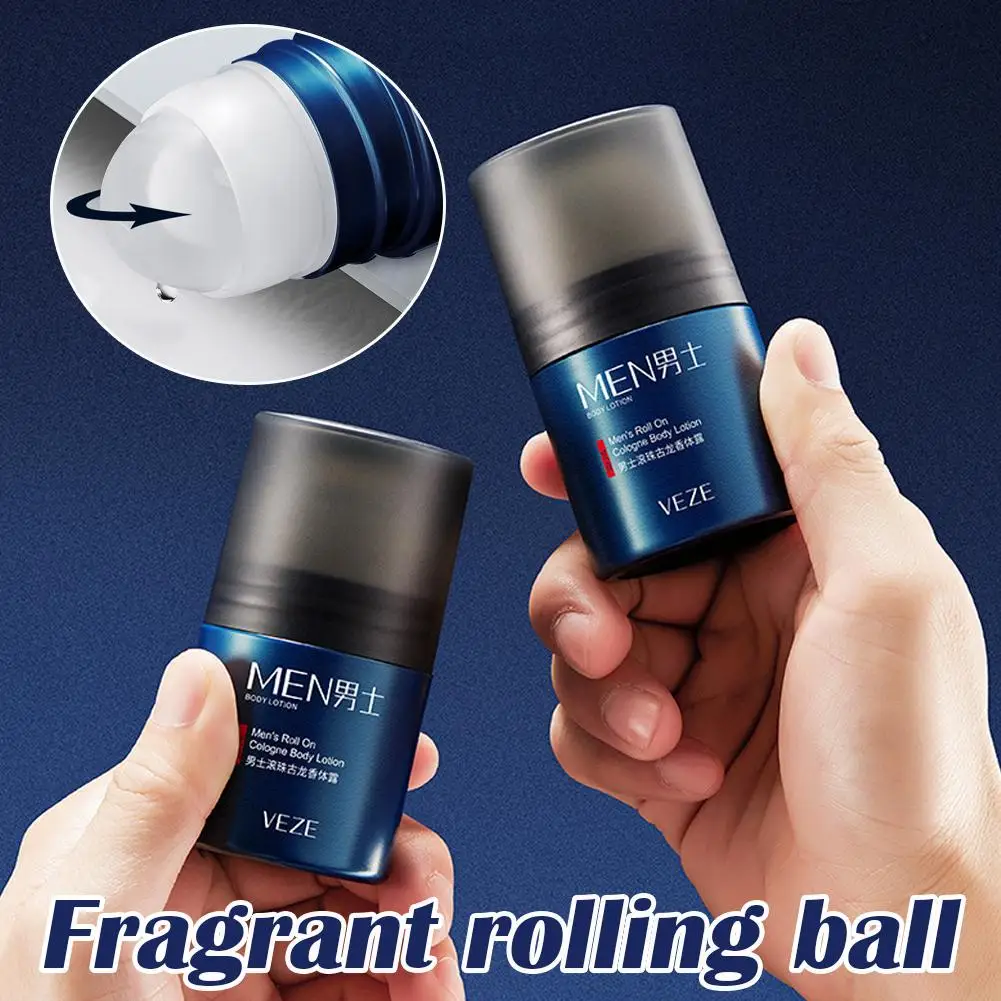 VEZE Men's Solid Cologne - Light and Fresh Scent Portable Stick for On-the-Go Convenience Men's Roll-on Cologne Body Lotion