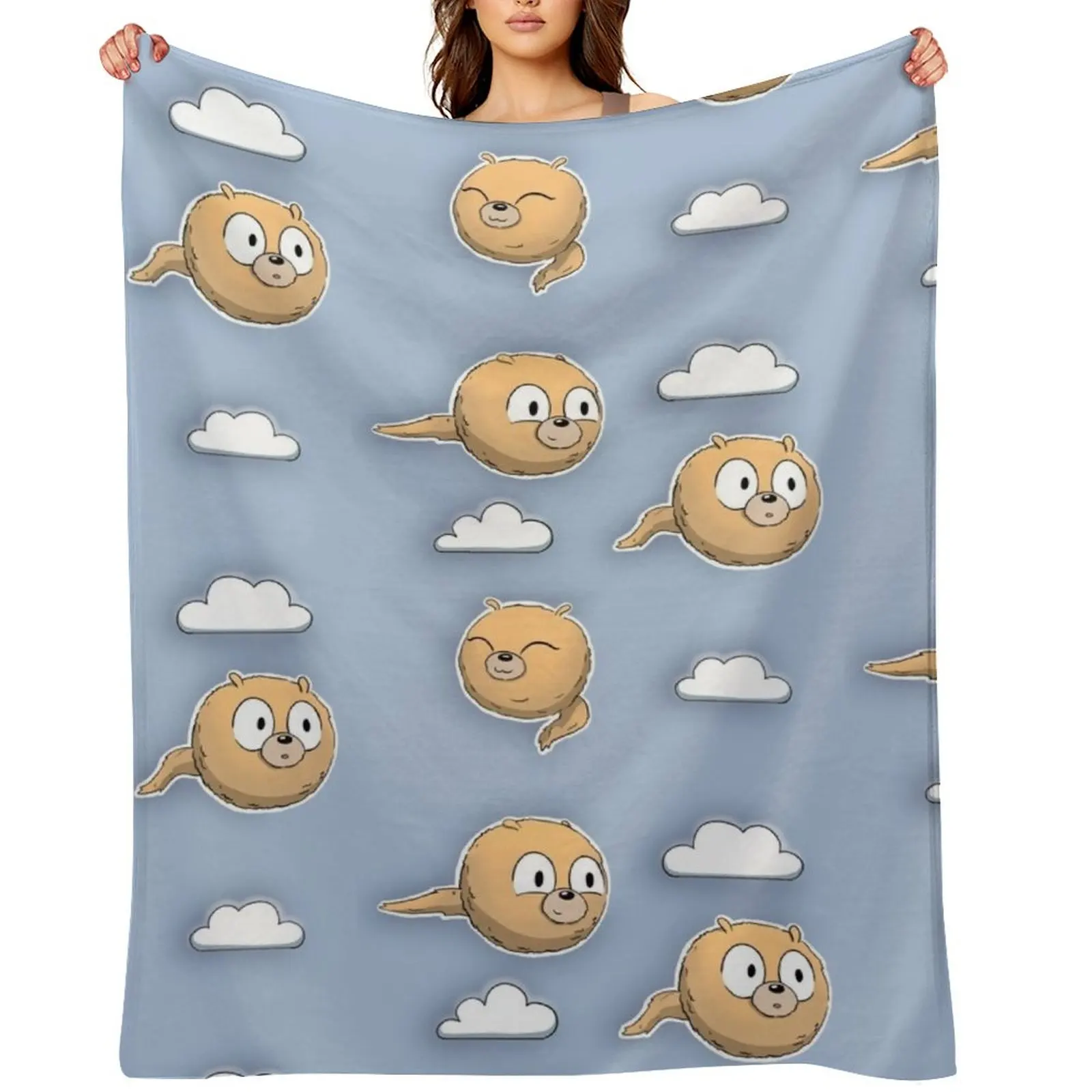 

Flying woff Throw Blanket Warm christmas decoration Cute for babies Blankets