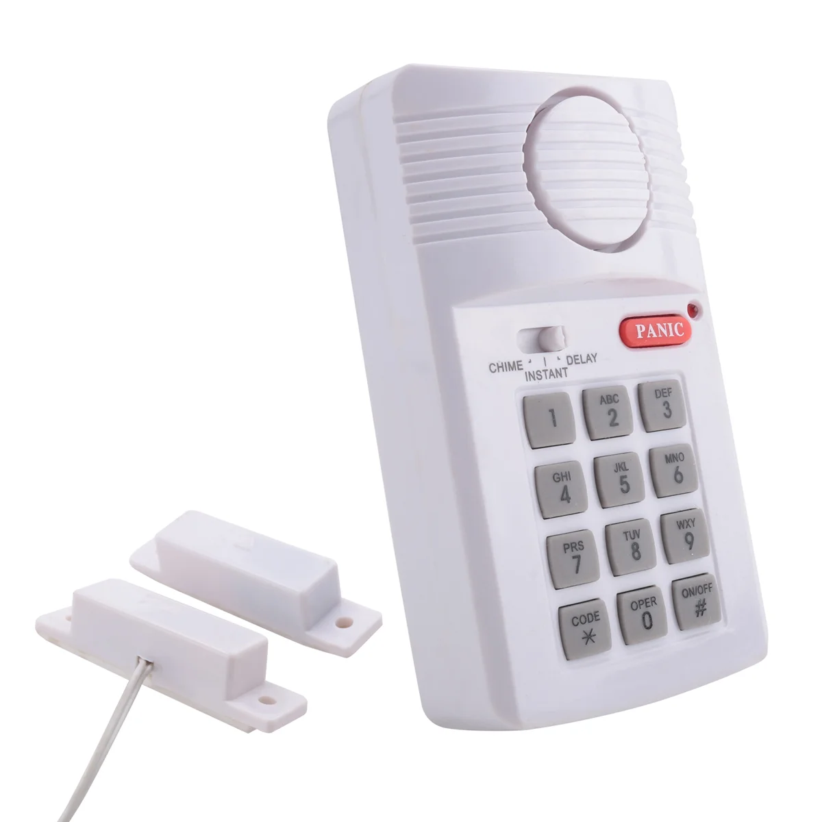 A49T Loud Wireless Door Alarm Security Pin Panic Keypad for Home Office Garage Shed
