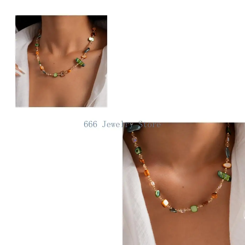 F2TD Trendy Multicolor Handmade Bead Necklace Perfect For Daily Wear And Travel