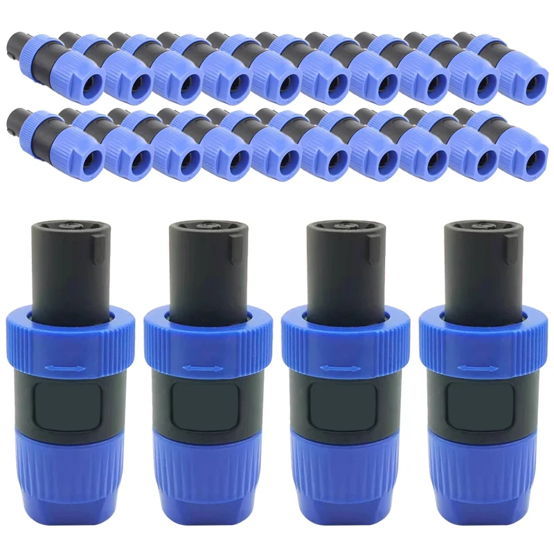 

5/20/100PCS Speakon 4Pin Blue Plug Speaker Cable Connectors 4 Pole Powercon Plug Male Audio Connector