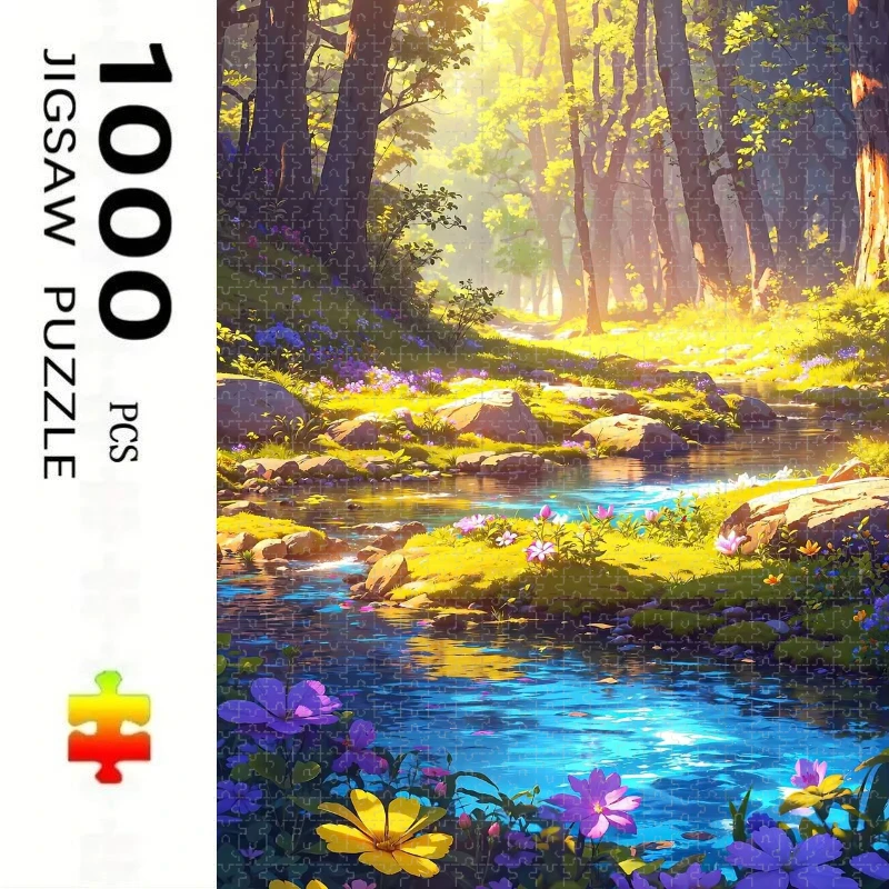 500/1000 Pcs for Adults Jigsaw Puzzle Natural Landscape Challenging Large-Scale Brain Teaser with Complex Pattern