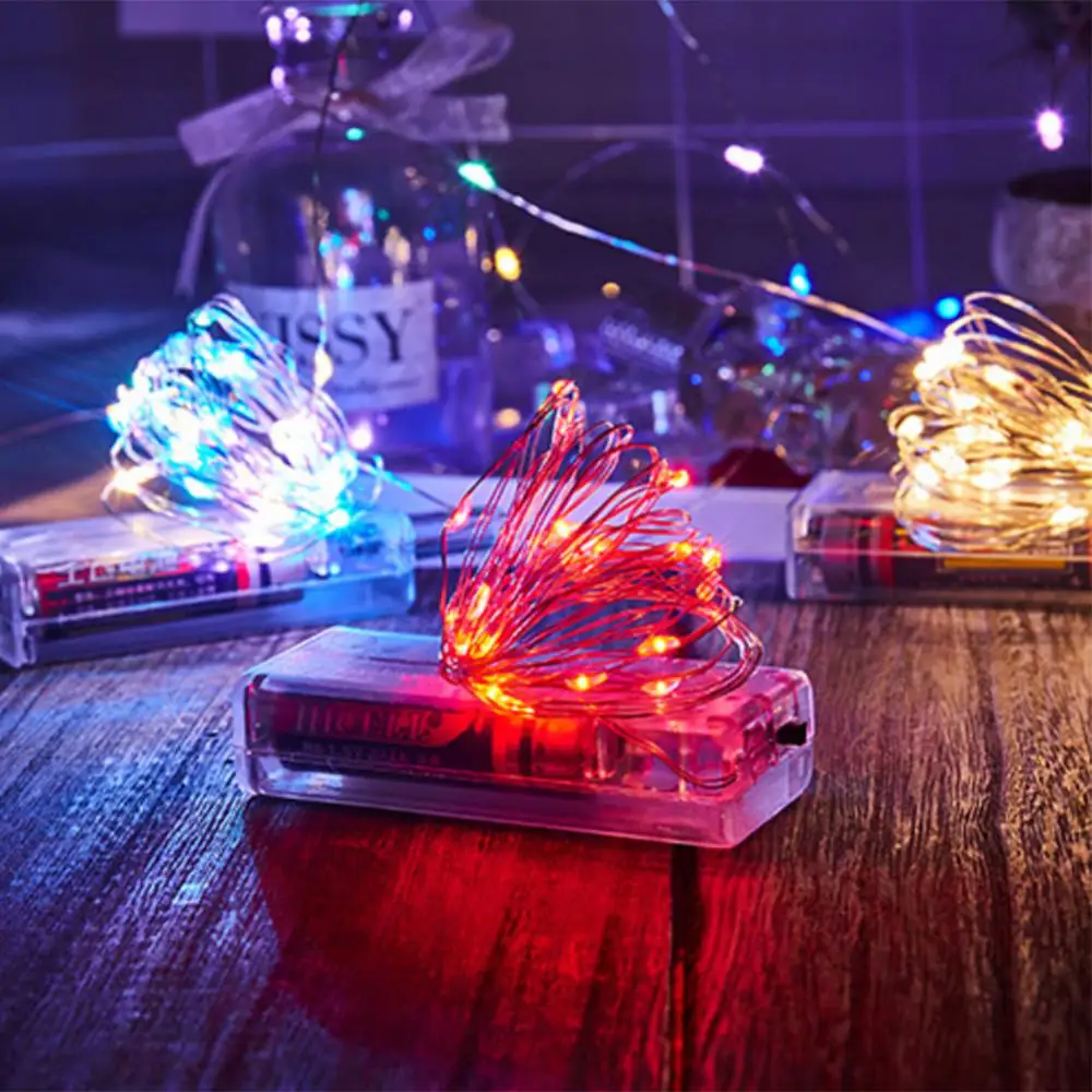 Impermeável LED String Lights para Decoração de Casa, Alimentado por Bateria, Festa de Casamento, Presentes de Natal, 30 LEDs, 3m