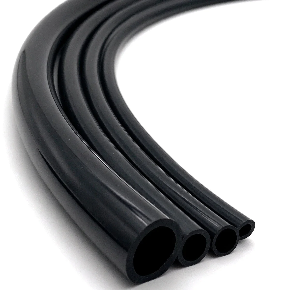 Black Silicone Tube, Food Grade Rubber Hose ID2-25mm, High Temperature Resistant, Odor Free, Flexible, Durable and Anti-aging.