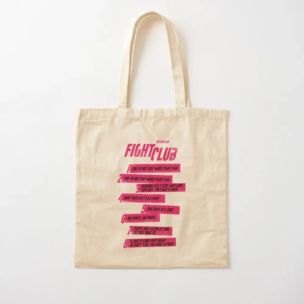 Fight Club Rules Tote Bag women bag university shopper bag