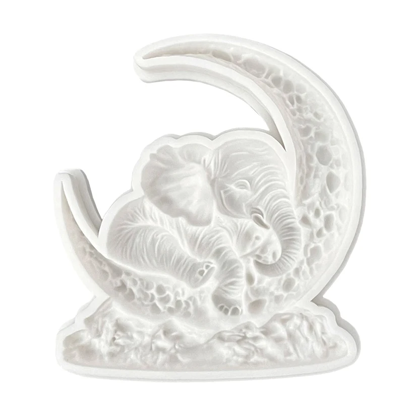 Moon Baby Elephant Silicone Sugarcraft Mold Cookie Cupcake Chocolate Baking Mold Fondant Cake Decorating Tools
