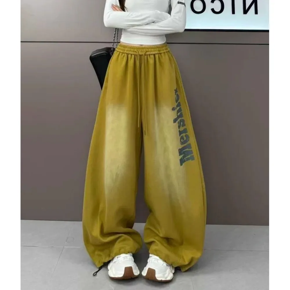 

Осень-зима, большие размеры, широкие брюки, мужские уличные джазовые танцы, повседневные мужские брюки свободного покроя с ножом, цветные брюки...