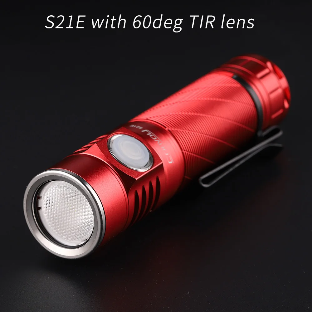 Convoy S21E with SFT40 Led 60deg TIR lens Type-c Charging port 21700 Flash Torch Camping Fishing Lamp Fireman Light Hiking