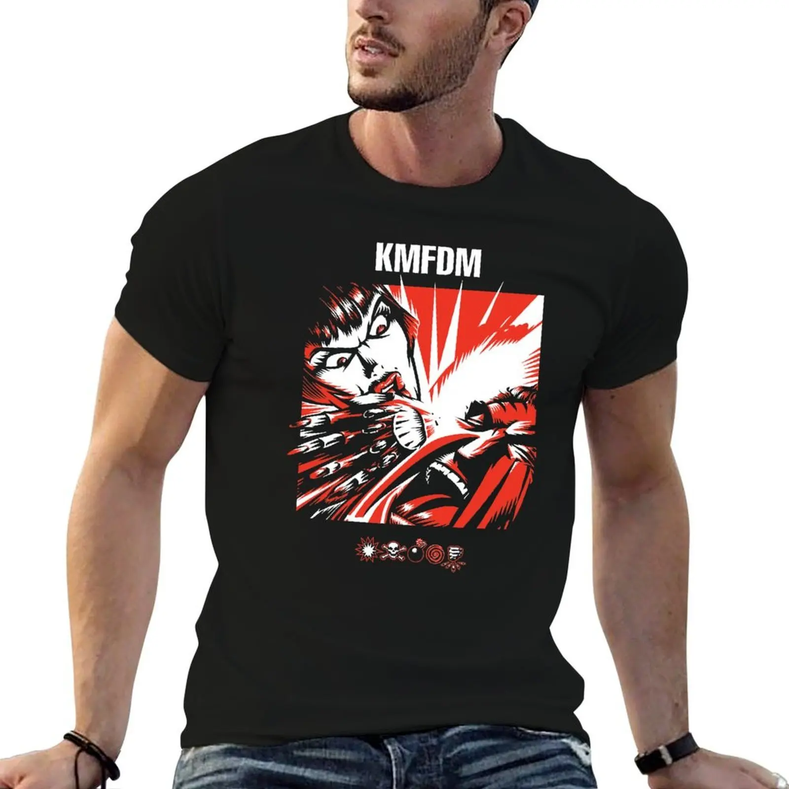 KMFDM For Fans T-Shirt street wear quick-drying t shirt men 100℅ cotton