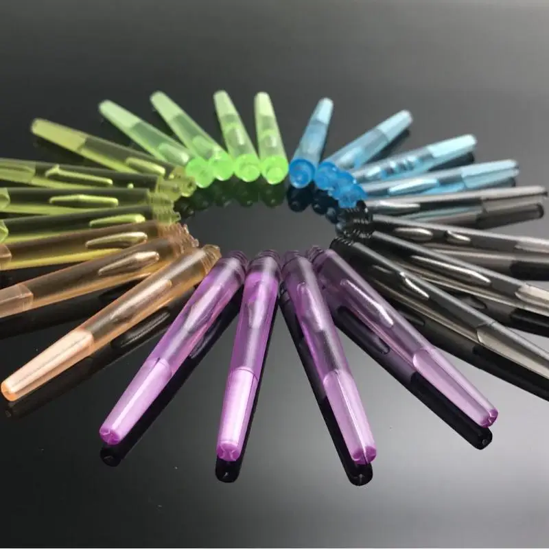 

New 12 Pcs 45/35MM Plastic Darts Shafts 4.5mm Screw Thread Transparent Dart Stems With Stainless Steel O Ring For Steel Dart