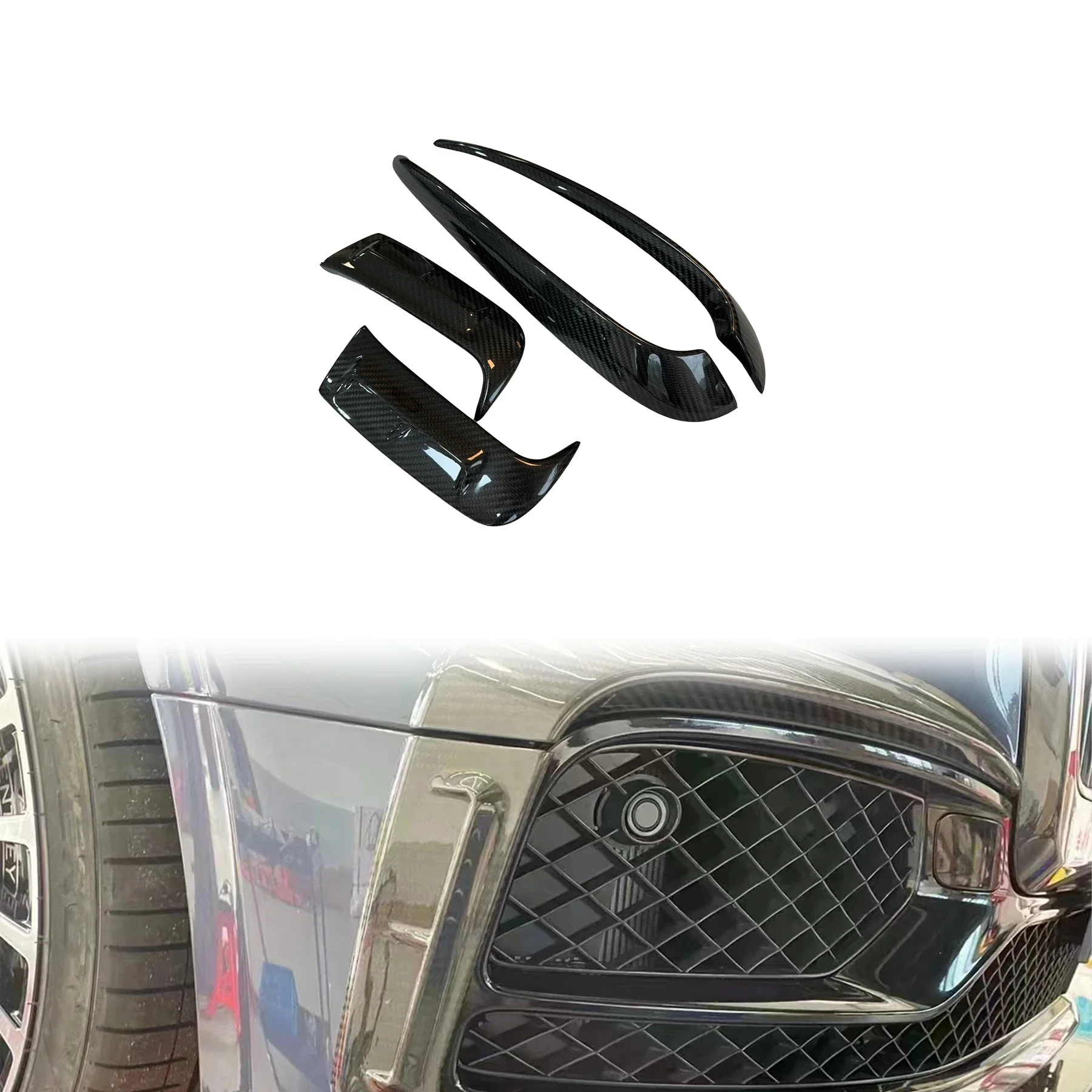 

Bentley Flying Spur Auto Parts M Style Dry Carbon Fiber Body Kit Front Bumper Attachment for Bentley Flying Spur
