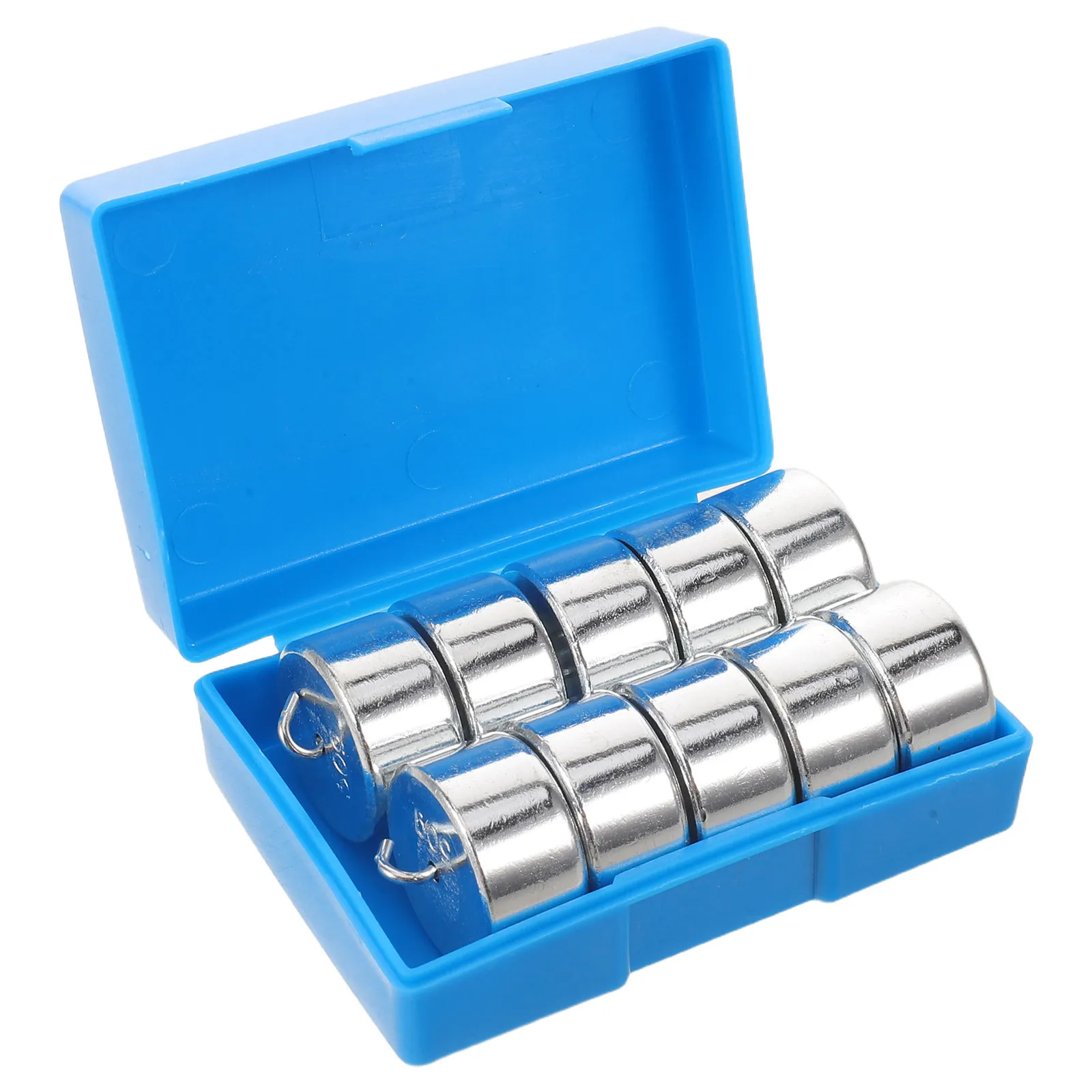 10Pcs Slotted Hook Weights Laboratory Mass Set Metal Weights for Science Experiment Physics Lab Teaching Tools with Storage Box view 6