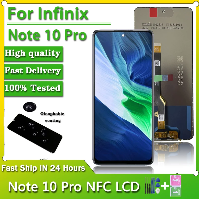 

6.95"For Note10Pro NFC LCD X695C Replacement For Infinix Note 10 Pro LCD X695 X695D Display Touch Screen Replacement Parts