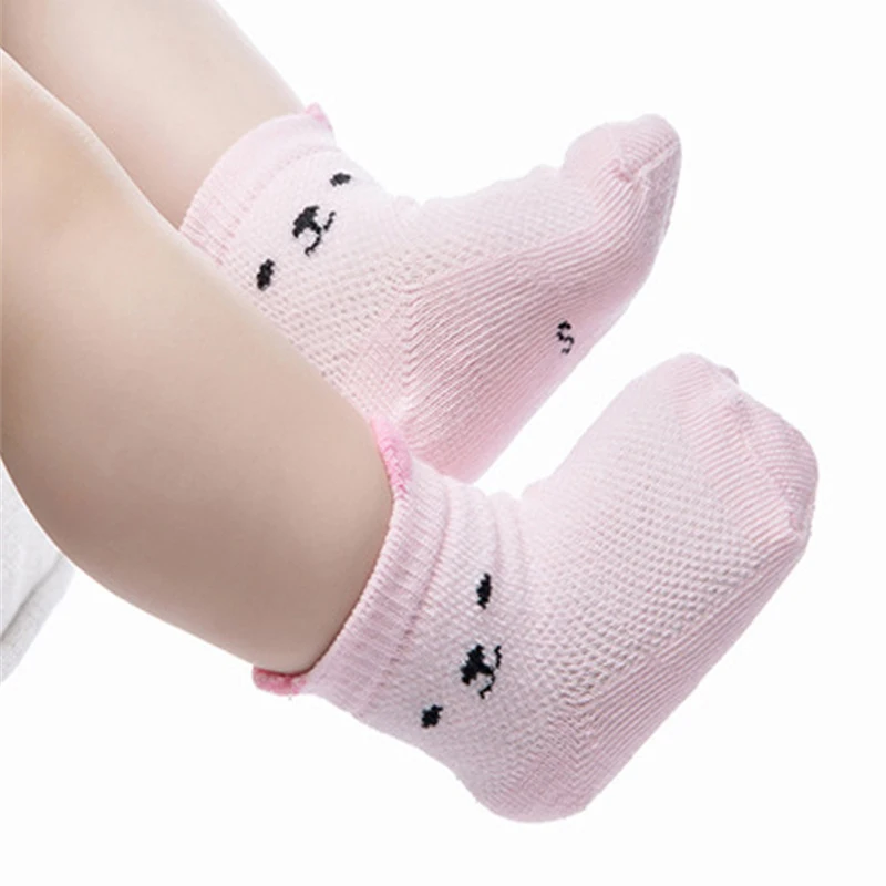 5 Pair/Lot Summer Children Cotton Socks Boy Girl Baby Newborn Cute Cartoon Soft Mesh Short For Spring 0-6 Year Fashion Kids Sock