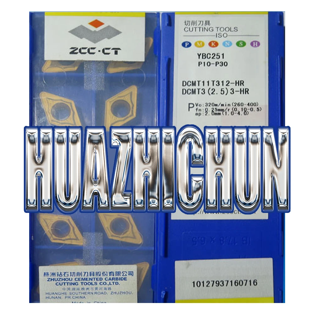 

HUAZHICHUN DCMT11T312-HR YBC251/252 Токарные Вставки для обработки стали