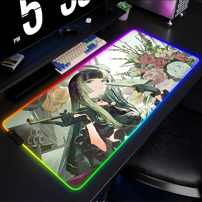 

Коврик для мыши RGB, игровой резиновый мини-ПК, коврик для клавиатуры, светодиодный коврик для ноутбука, компьютера, Hololive Jvaauutei Raden, настольный коврик, игровые аксессуары, коврик для мыши