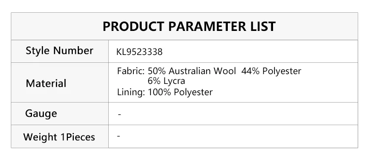 KL9523338 Hoch taillierte Hose aus Wollmischung mit weitem Bein für Damen, plissierte Vorderseite, Herbstmode, Damenbekleidung – Detail 1