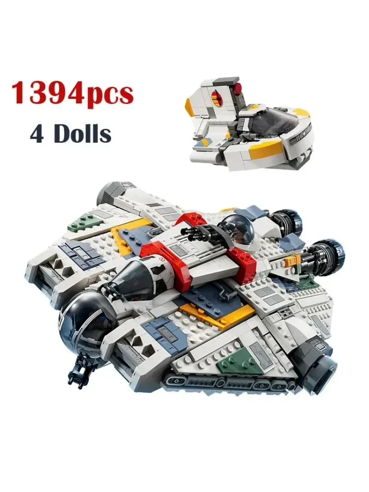 IN STOCK spacecraft 1394 building blocks assembly 75357 building blocks Ghost II model children's toy birthday gift set