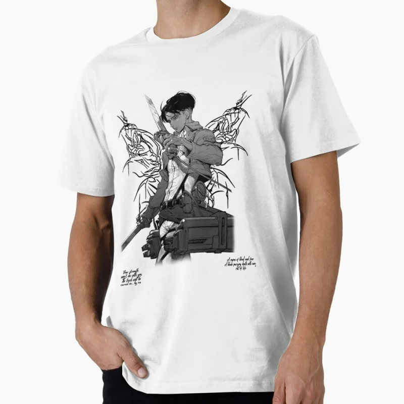 

Levi Ackerman 1204 Attack On Titan Gift t shirt for Anime lover Cartoon Graphic Y2K clothes Large size Tops Manga printed Tee