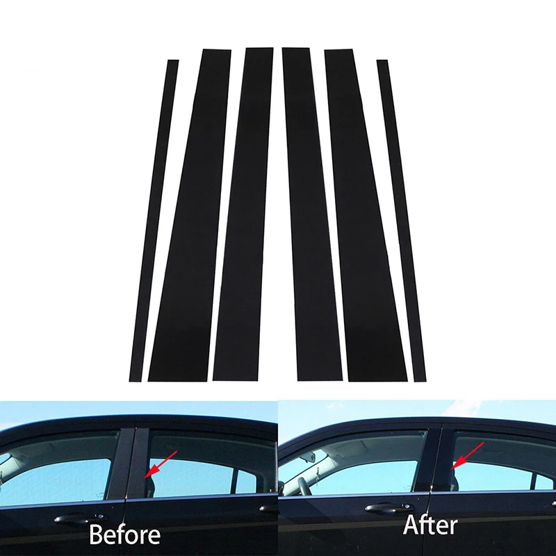 Car Window Pillar Decor PC Trim B/C Pillar Stickers,Auto Exterior Accessories for Lincoln Navigator Ford Expedition 1997-2017
