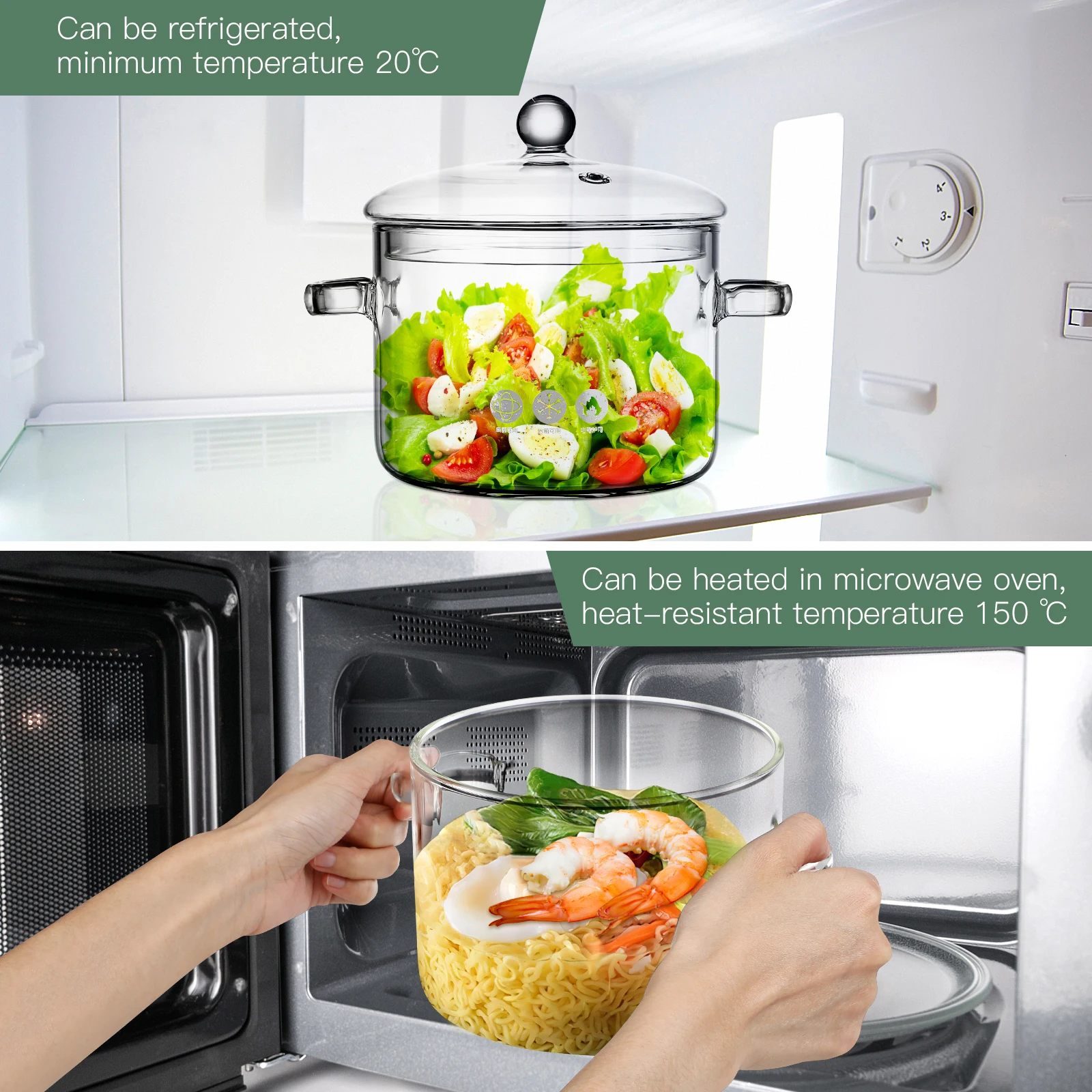 

Stew Pot Cooking with Lid Glass All Baby Food Clear Soup for Stove Top High Borosilicate Noodle