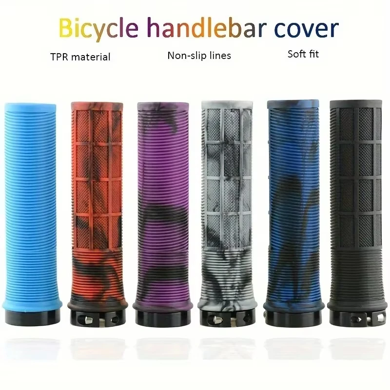 

NPY Bicycle Grips Integrated Bicycle Handlebar Grips Aluminum Alloy Lock on Bicycle Handles Non-slip MTB Bike Part