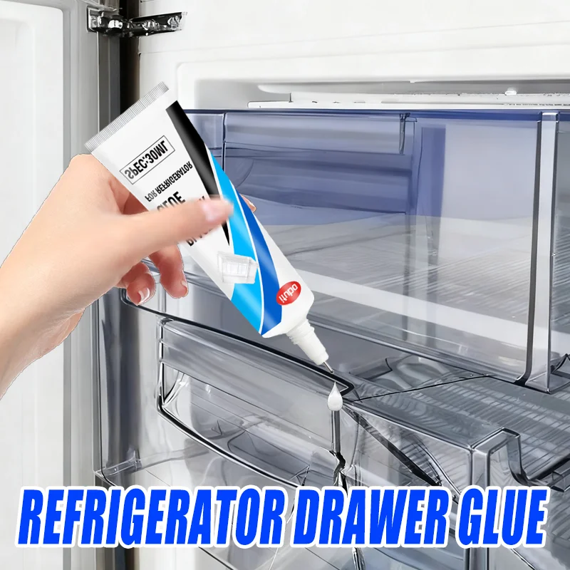 IFUBO 30ML Refrigerator Repair Adhesive - High Adhesion & Freezer-Safe Formula, Fixes Broken Plastic Drawers & Door Seals Easily