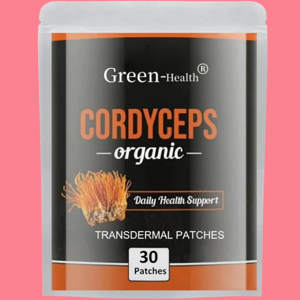 Cordyceps Mushroom Transdermal Patches Energy & Stamina Support-30 Patches One Month Supply