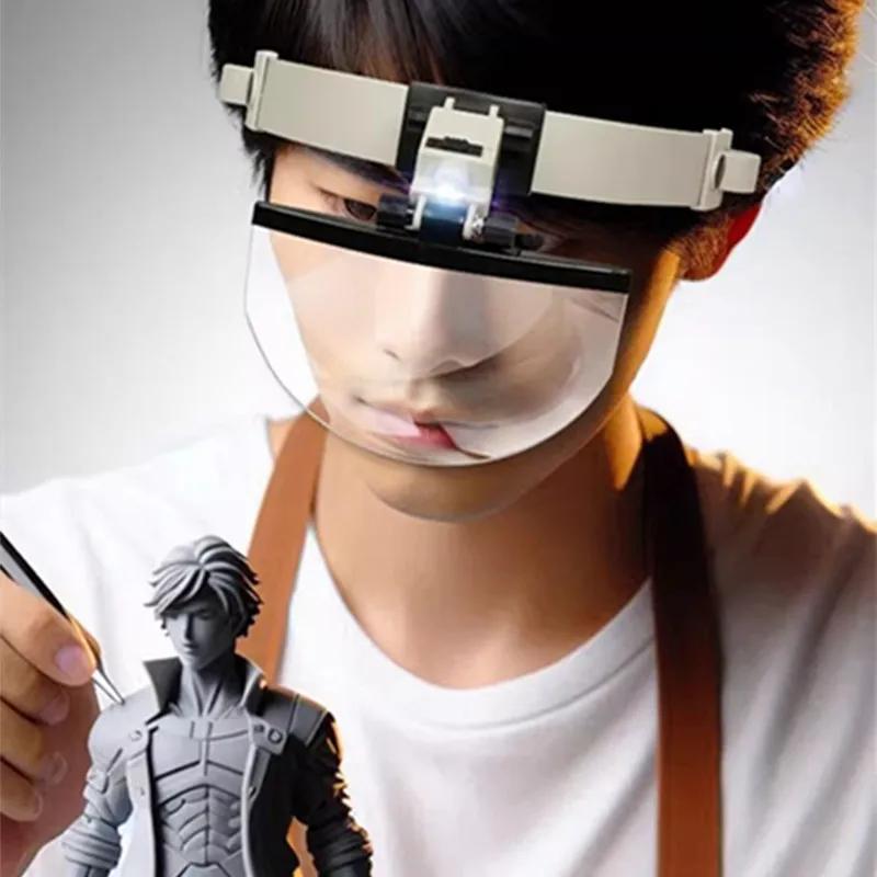 

Лупа, монтируемая на голову, гаражный комплект для обслуживания, производство модельного покрытия, миниатюрная скульптура, ручная лампа высокого разрешения BJD