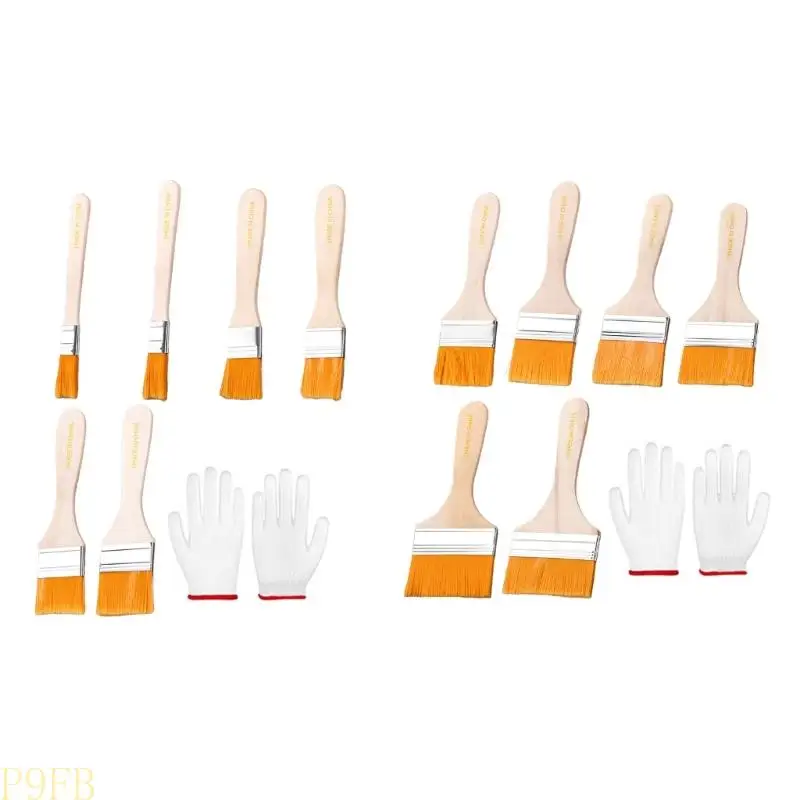 

P9FB Pack Of 6 Versatile Nylon Brushes Art Brushes For Art And Home Cleaning Tasks