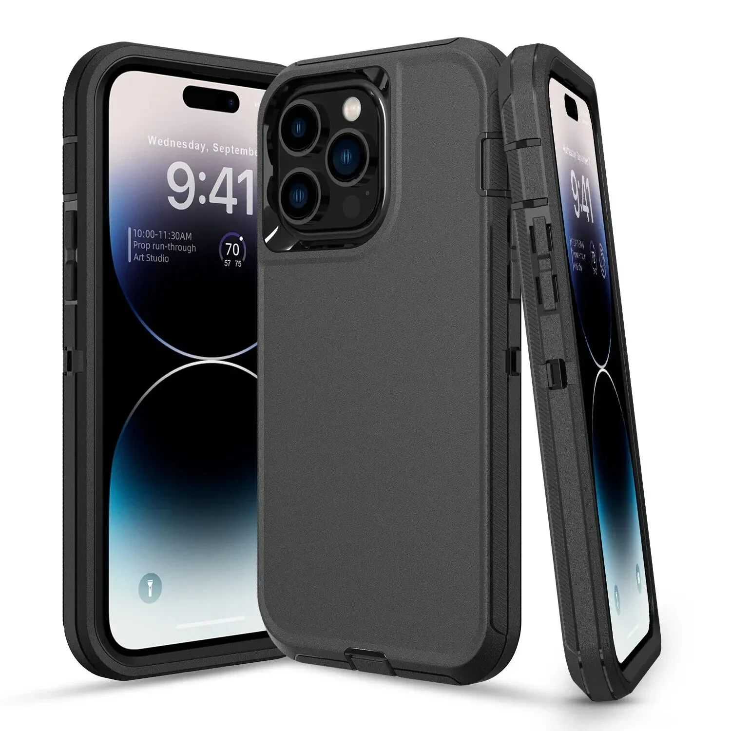 Etui 3 w 1 Otter Case Box do iPhone\'a 16 Pro MAX 14 13 12 11 15 MINI XSMAX XR X XS SE 6 7 8 Plus Heavy Duty Armor Case Belt Clip Case