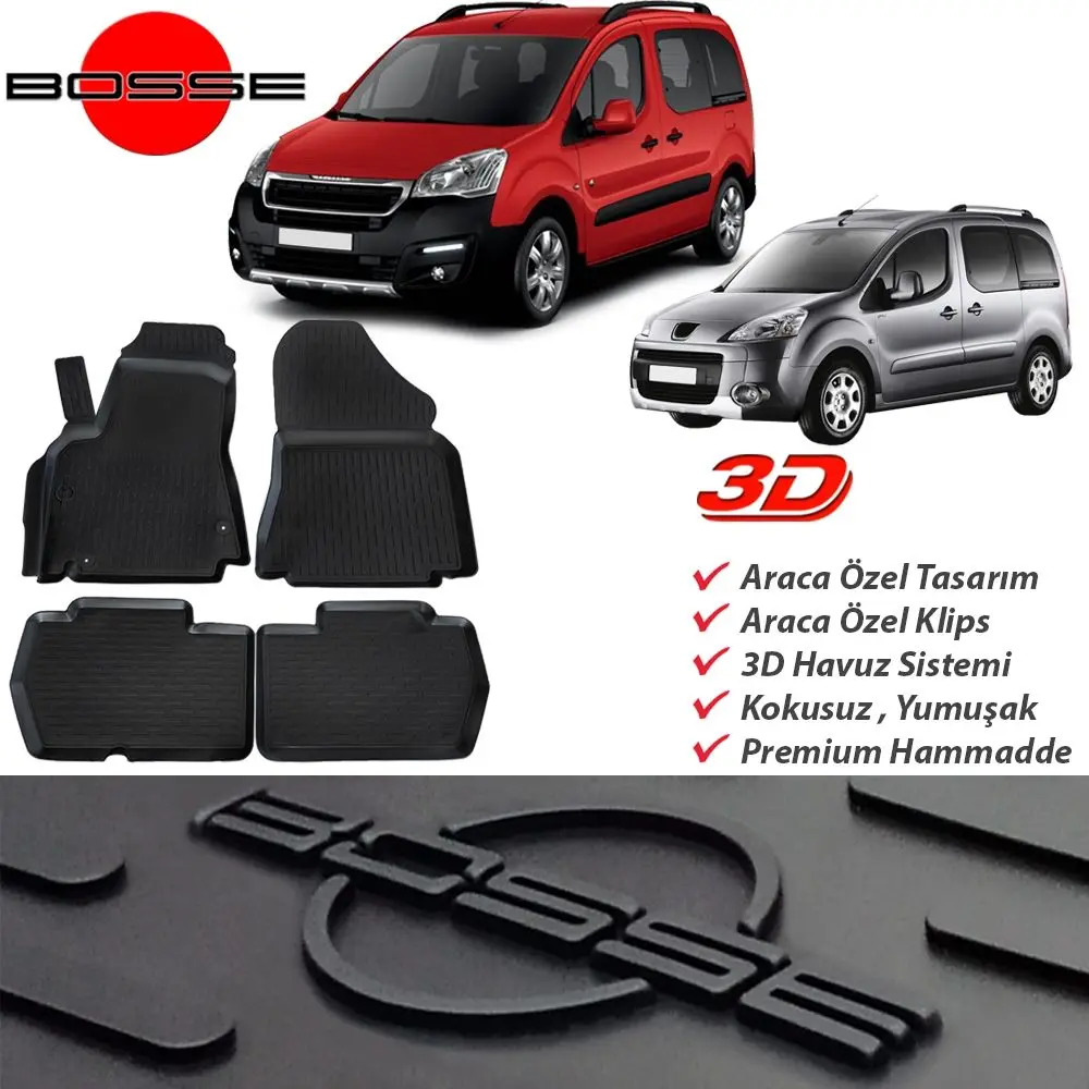 Для Peugeot Partner Tepee Mat 3D Pool 2008 Post BOSSE