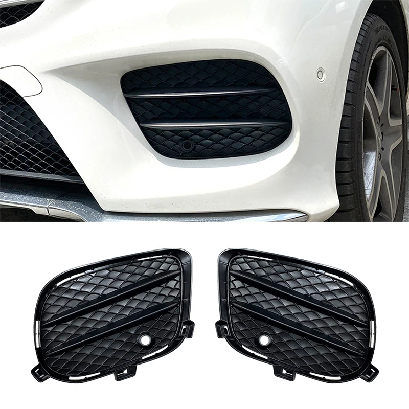 

Black Car Front Bumper Fog Light Mesh Grille Grills For Mercedes-Benz GLE GLS GLE Coupe W166 X166 C292 2016-2019 Car Styling