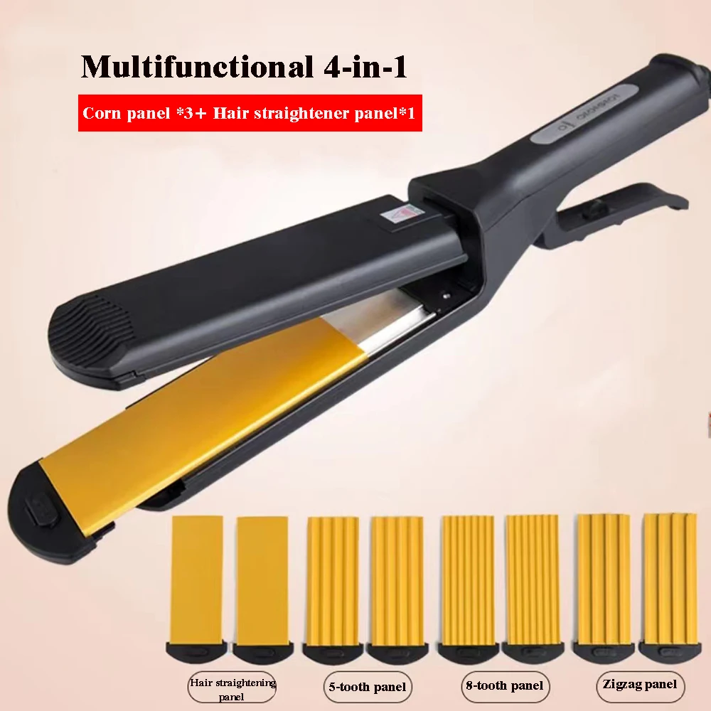 

Hair Straightener Curling Iron Wand Ceramic Corrugat Wave Corn Irons Wave Curler Iron Electric Corrugation Plate Clipons