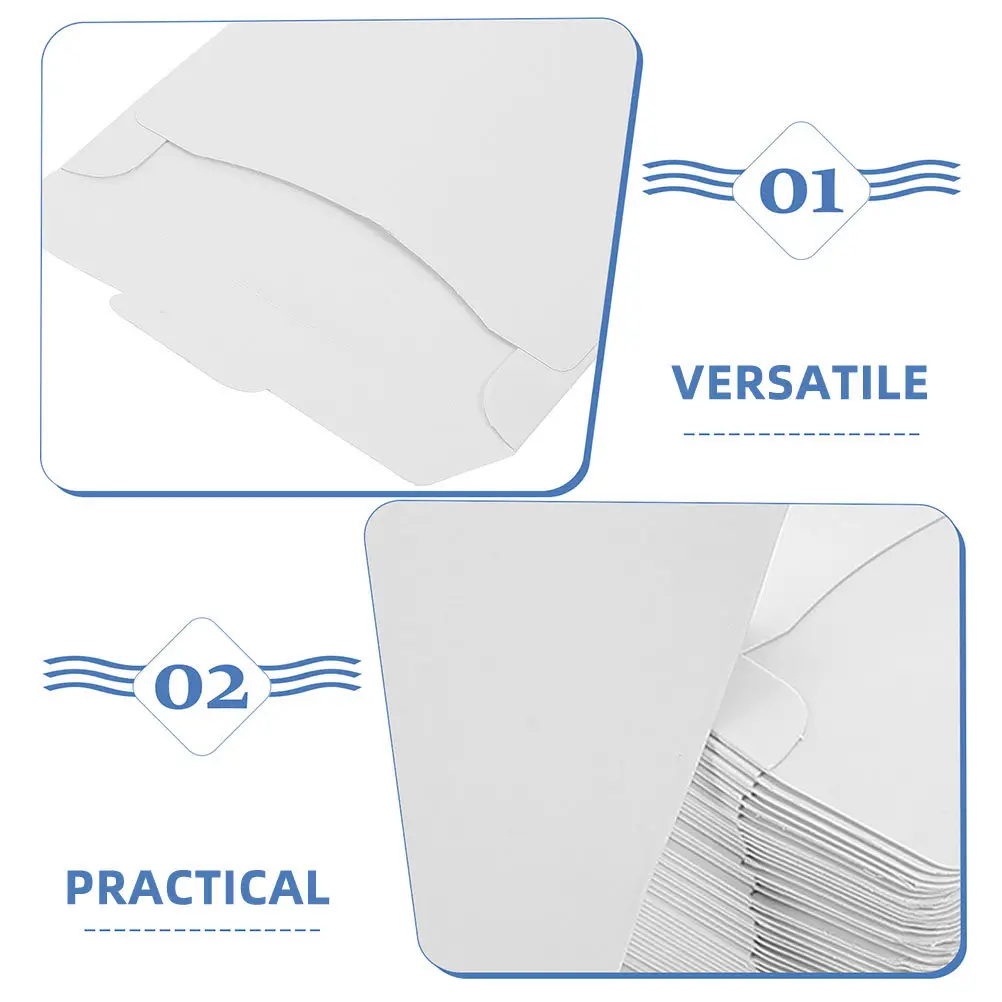 10Pcs White Cardboard Cd Paper Sleeves for Enthusiasts Scratch Protection Dustproof Storage Mailing Organized Writable