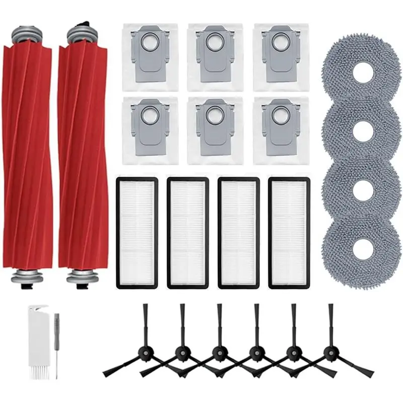 طقم قطع غيار المكنسة الكهربائية الروبوتية ABLE-ملحقات Qrevo S 24 قطعة لنماذج Roborock Qrevo S/Plus/Pro #5