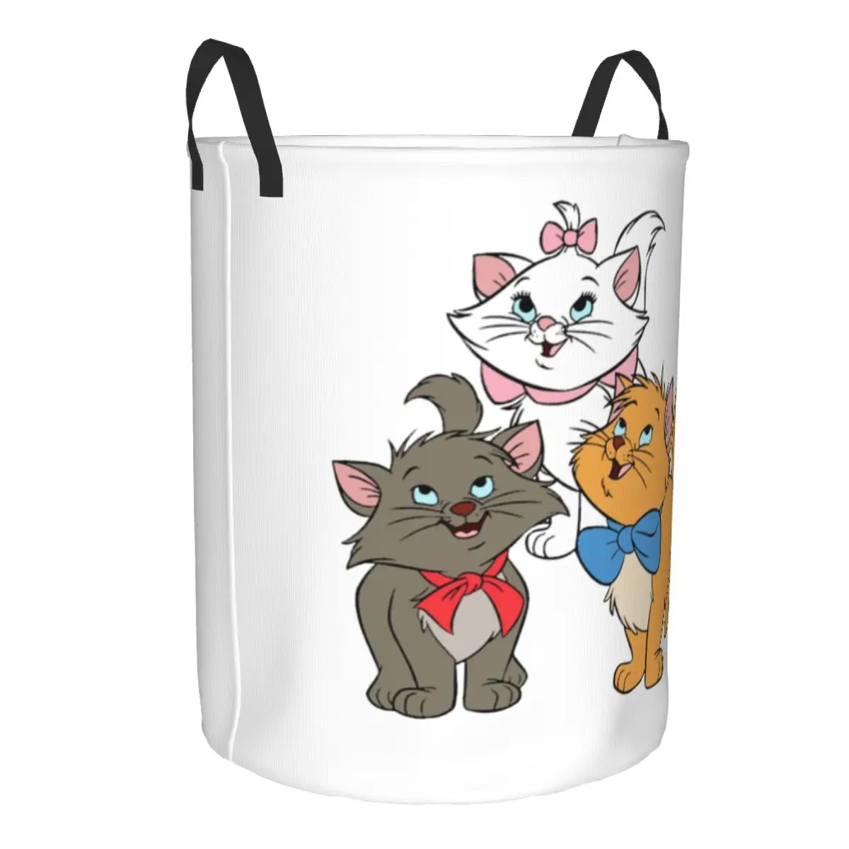 Custom Marie Cat Laundry Basket Collapsible Large Clothes Storage Bin Cartoon Disney Kitten Baby Hamper