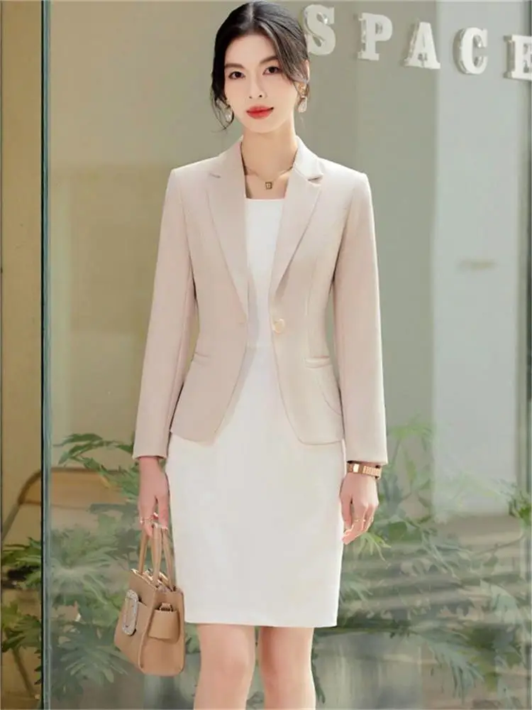 Slim Fit Long Sleeve Women's  Jacket Thin Style Spring Autumn Korean Version Short Length One Button Casual Fashion