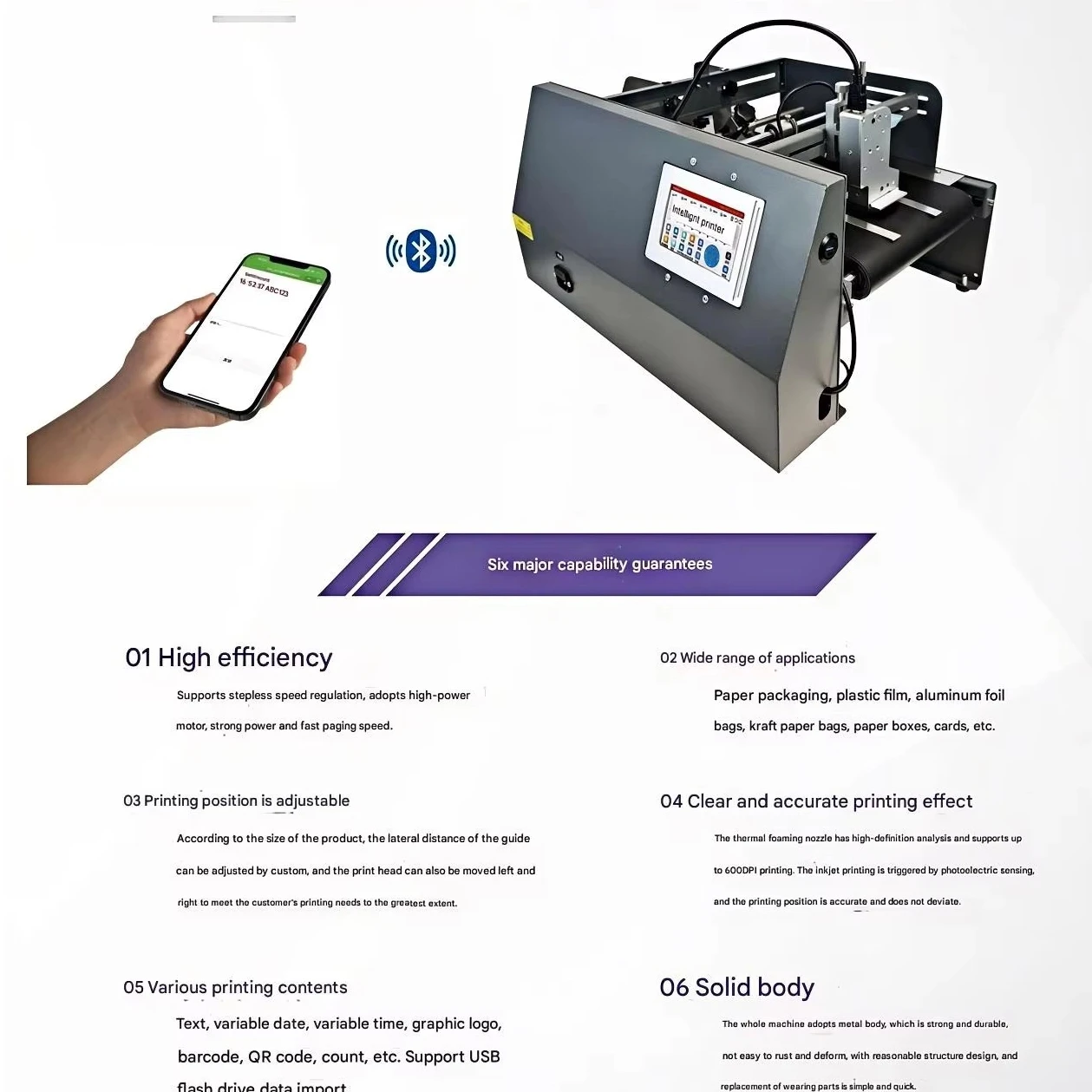 Máquina de paginación Industrial de TW, máquina de código de papel para tarjetas, embalaje de alimentos, máquina de impresión Digital de fecha para bolsas de plástico