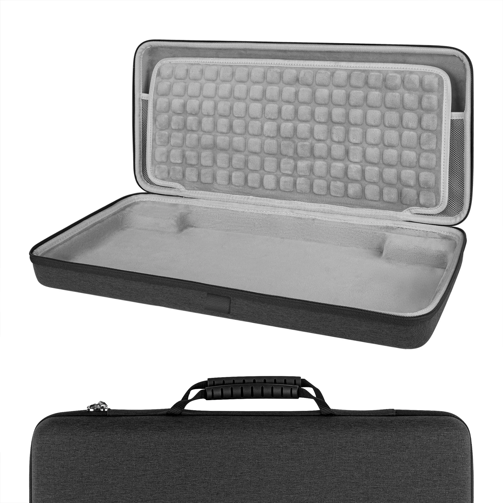 Geekria Full Size Keyboard Case, Hard Shell Travel Carrying Bag for 118 Key 104 Key Keyboards, Compatible with Corsair K100, K95