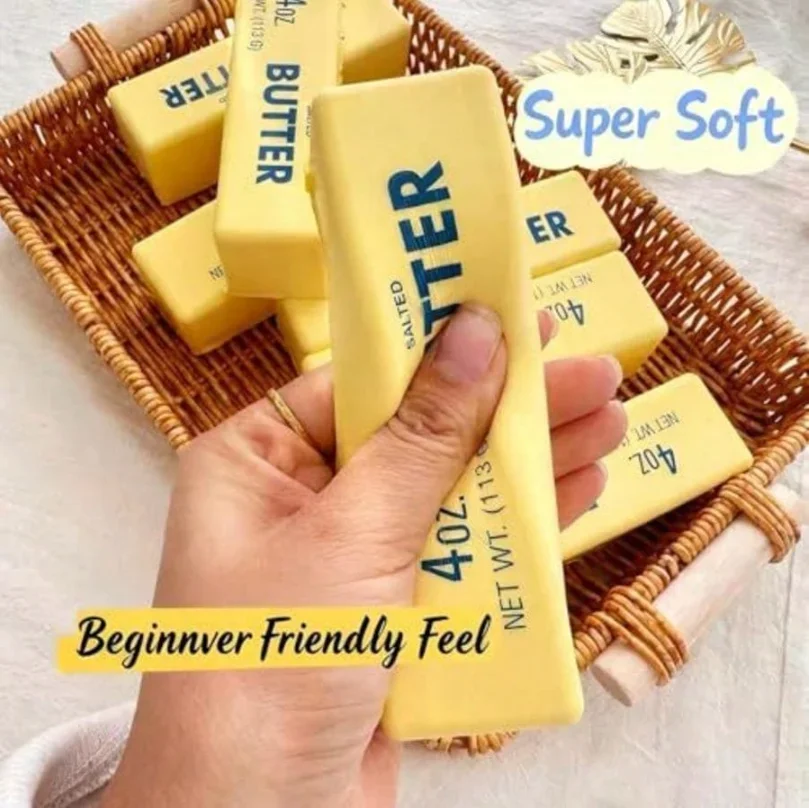 2026 New 1/2/3Pcs Butter Stick Squishy Toy, Soft Slow Rising Fake Food Sensory Squeeze Toy, Anxiety Relief Gift for All Ages