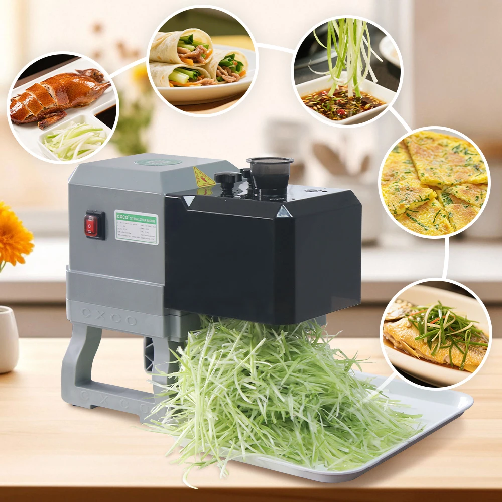 Small Desktop Electric Food Processor Machine Celery Green Capsicum Pepper Chili Slicer Scallion Shredder Spring Onion Machine