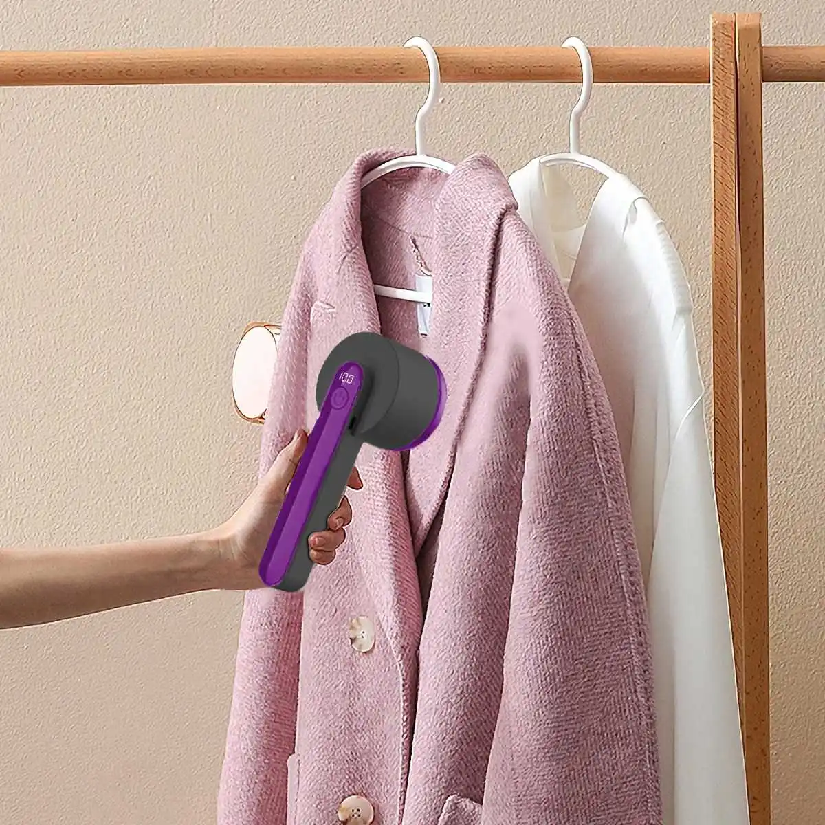 Lint Remover Clothing Portable Electric Fuzz Pellet Remover LED Display Rechargeable for Clothes Fabric Shaver Fluff Remover
