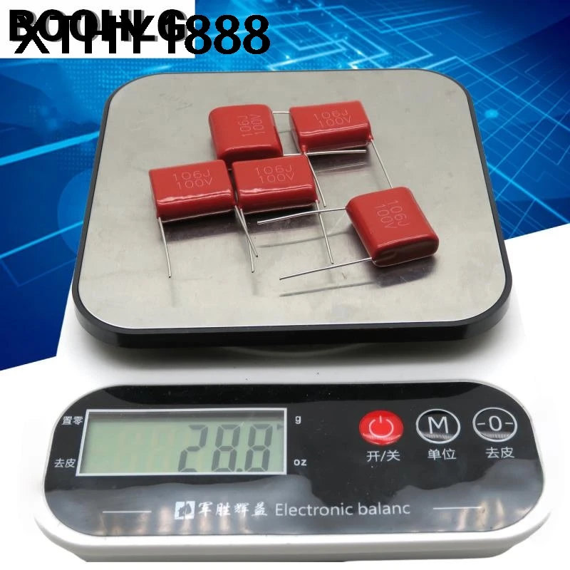 5PCS 100V 106J 10UF Pitch 22mm 10000NF 100V 106 CBB Polypropylene film capacitor