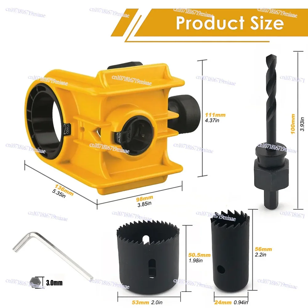 Spherical lock hole opener, yellow/blue/red/orange, available in four colors, only for wooden doors, woodworking hole openers